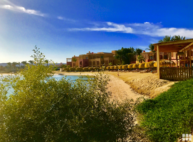 Strand an der Lagune von El Gouna Strand an der Lagune von El Gouna
